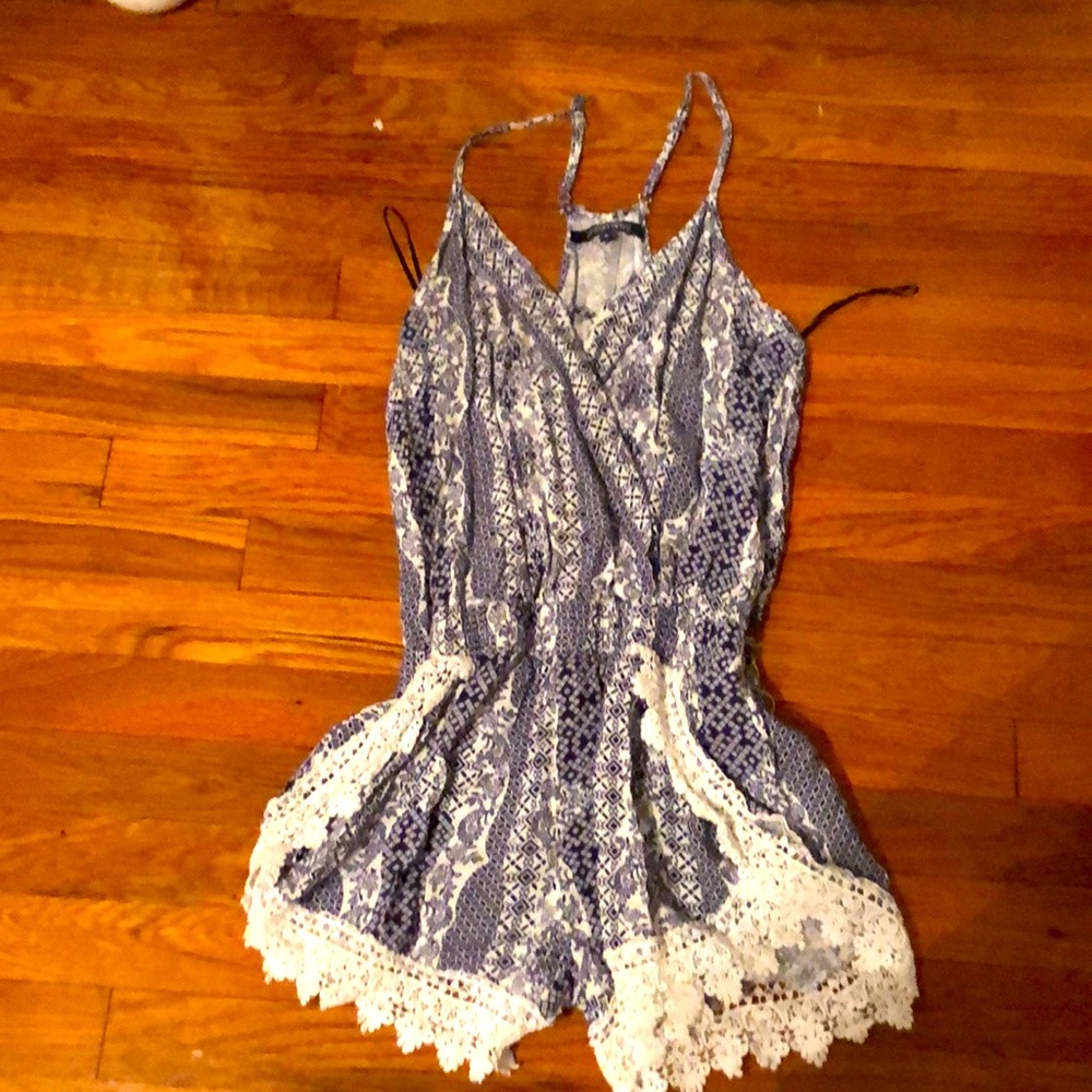 Blue detailed romper